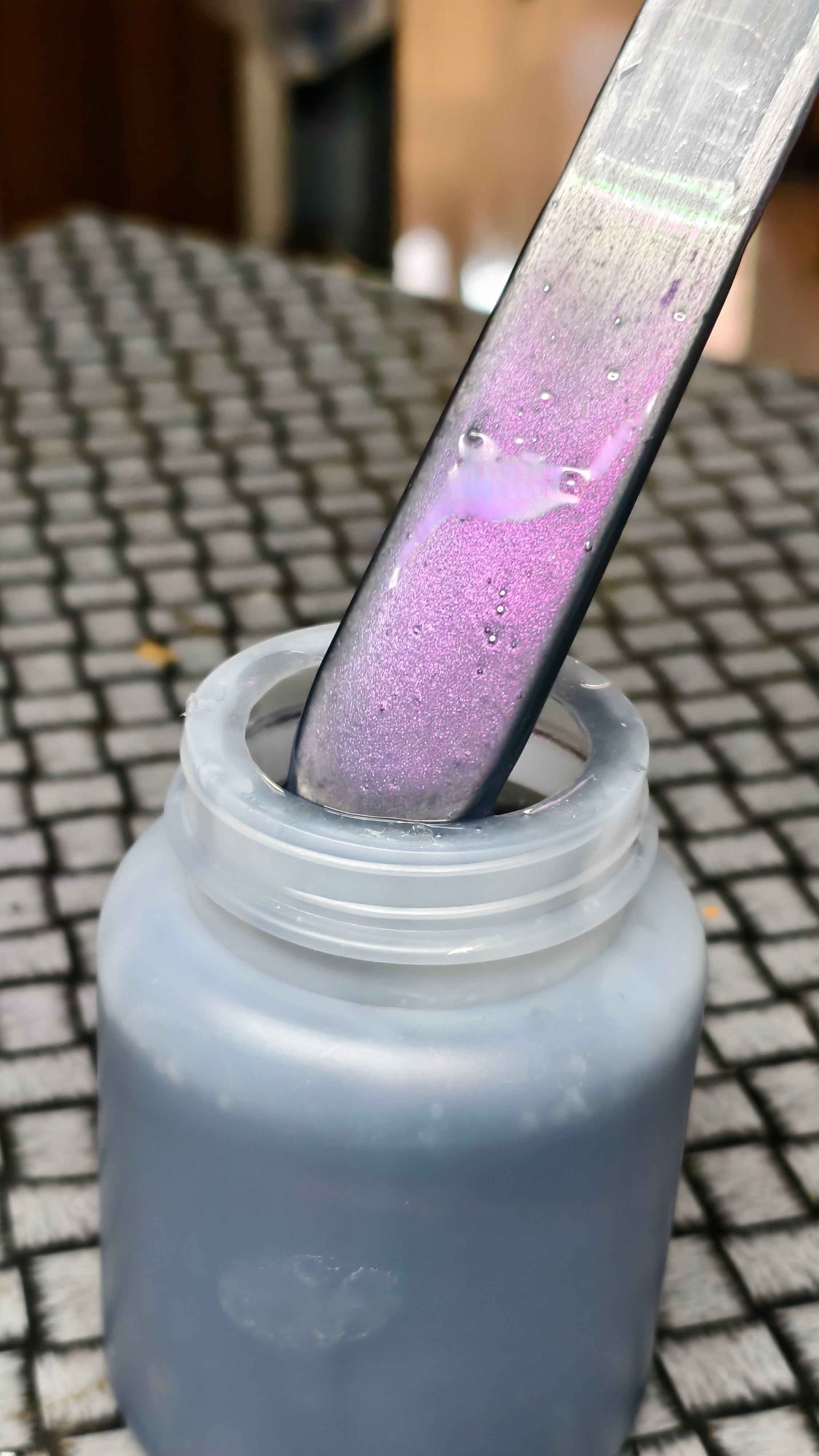Purple to green shift