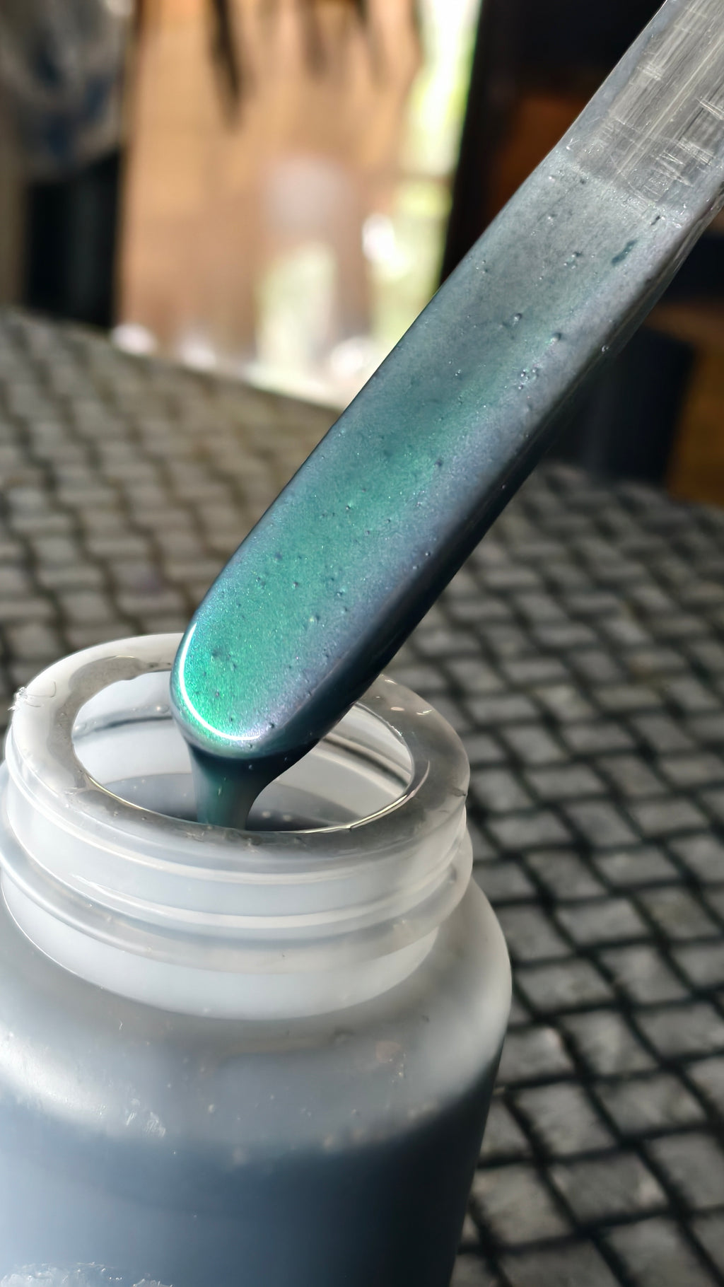 Purple to green shift