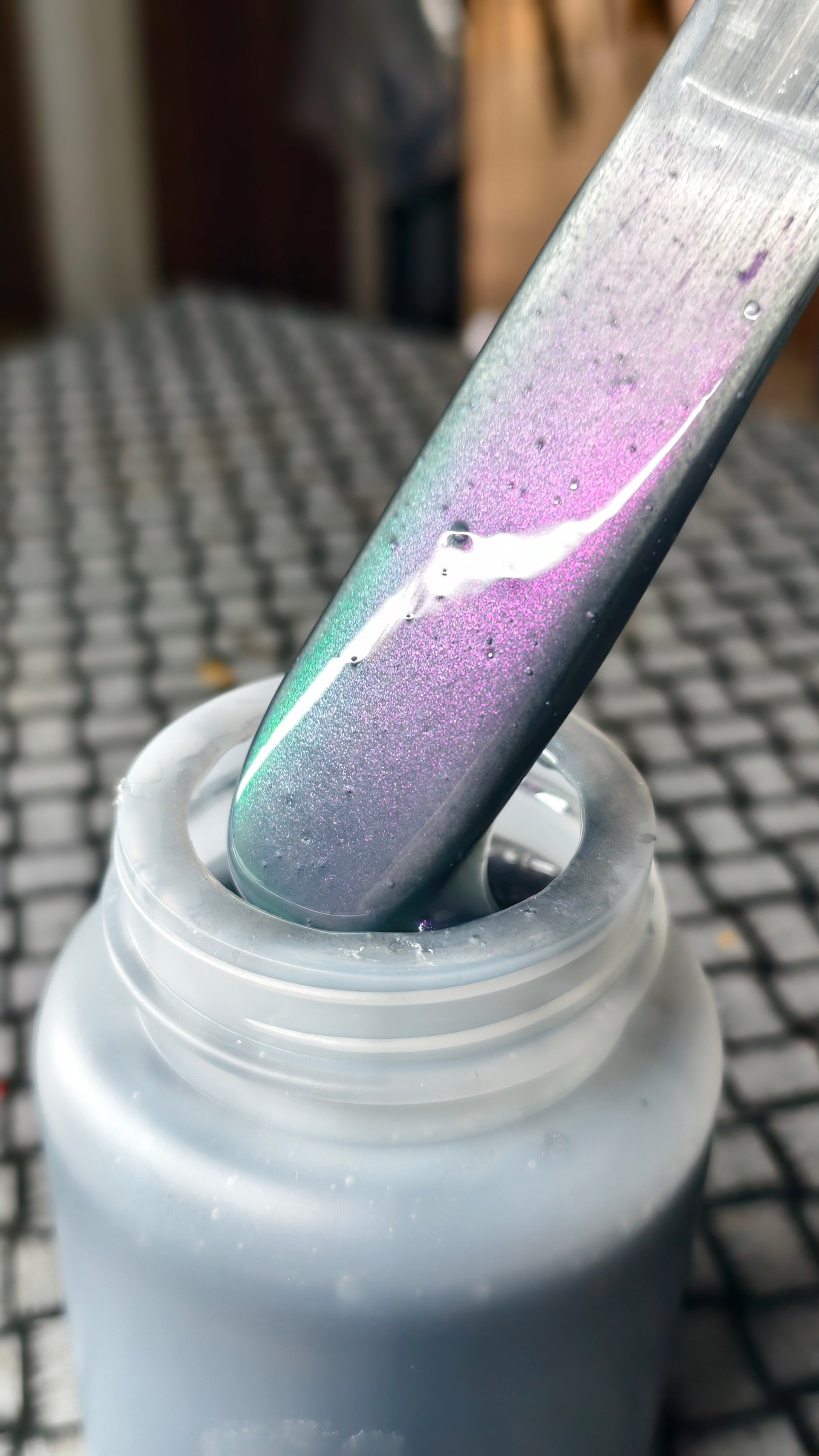 Purple to green shift